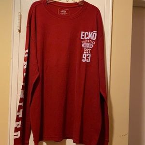 Men’s maroon Echo long sleeve shirt